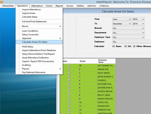 calculate employee payroll